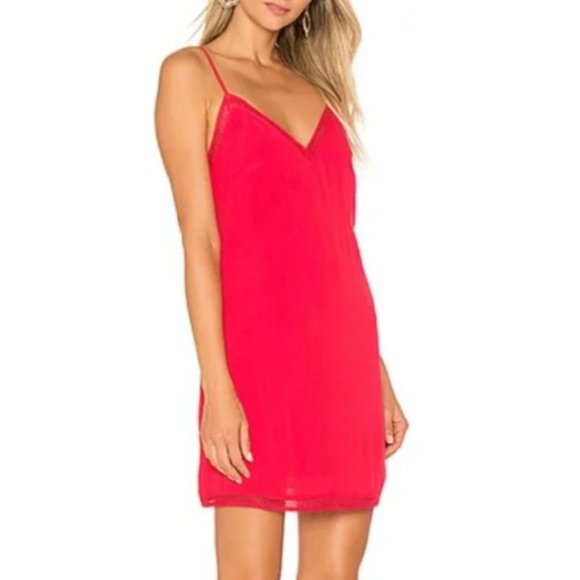 Lovers + Friends Red Open Back Slip Mini Dress - Picture 1 of 12
